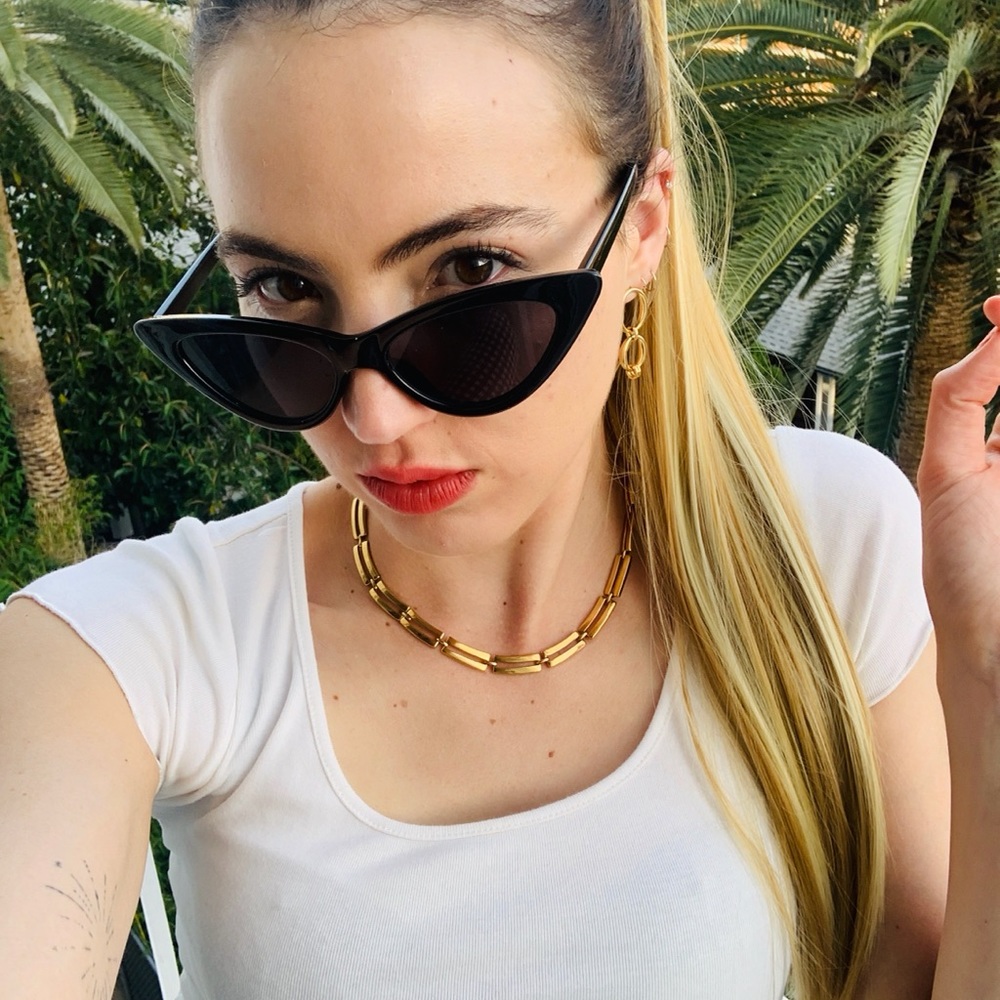 New! Black Cat Eye Sunglasses